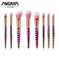 8 pcs/set Pink Cute Nylon Hair with Wooden Handle Makeup Brush Makeup tools