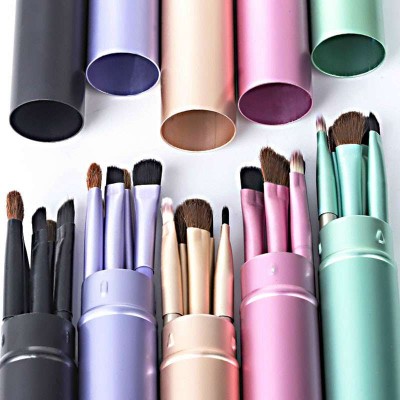 5COLORS makeup brush set with horse hair wooden handle brushes for eyeshadow eyebrow eyeliner 20pcs Eyes Makeup Brushes