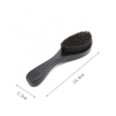 Small MOQ hot sale long handle 360 wave hair brush boar bristle