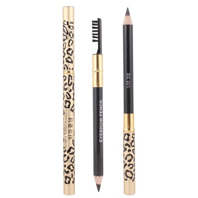 Leopard Eyebrow Pencil with brush Waterproof Anti-sweating Long-lasting Double-headed Eye Brow makeup private label